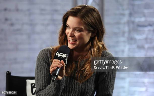 Sophie Cookson speaks about the new Netflix show 'Gypsy' at BUILD LDN at AOL London on July 4, 2017 in London, England.