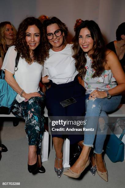 Anastasia Zampounidis, Astrid Rudolph and Alexandra Polzin attend the Ewa Herzog show during the Mercedes-Benz Fashion Week Berlin Spring/Summer 2018...