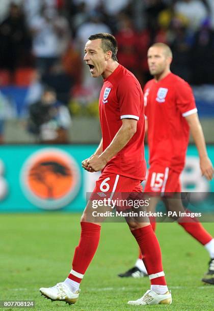 England's John Terry celebrates victory after the final whistle