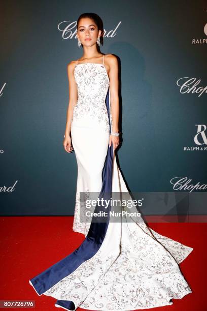 Zendaya attends Ralph and Russo after party in Paris, France, on July 3, 2017.