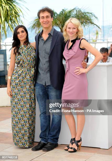 Actresses Naomi Watts , and Liraz Charhi at a photocall for Fair Game with the film's director Doug Liman during the 63rd Cannes Film Festival,...