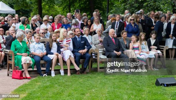 Princess Astrid of Norway, Prince Sverre Magnus of Norway, Princess Ingrid Alexandra of Norway, Princess Mette Marit of Norway, Prince Haakon of...