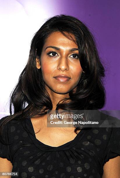 Actress Rekha Sharma attends The Sci-Fi Channel Presents Battlestar Galactica at New York ComicCon at the Jacob Javits Center on April 19, 2008 in...