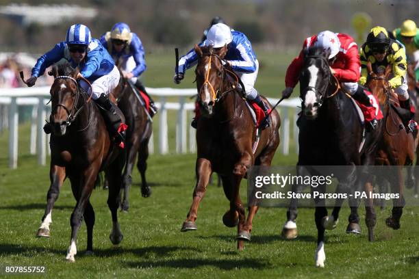 Latansaa ridden by Richard Hills , Christmas Carnival ridden by Kieren Fallon and Colonel Carter ridden by Jimmy Fortune during the Dubai...