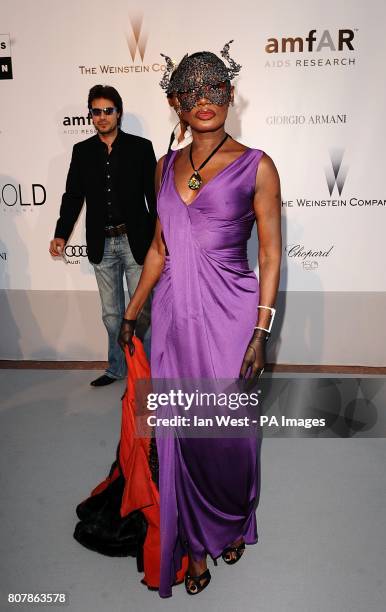 Grace Jones arriving for the amfAR Cinema Against AIDS 2010 fundraiser at the Hotel Du Cap, Eden Roc, Cap D'Antibes during the Cannes Film Festival