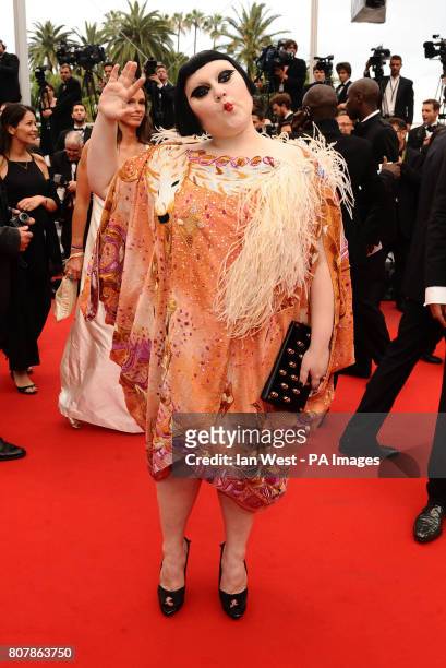 Beth Ditto arrives at the premiere of Hors La Loi at the Palais de Festival in Cannes, France.