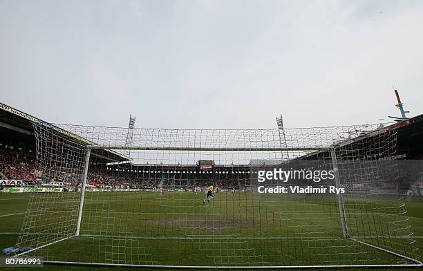 General view of the Arke stadium is seen during the Dutch Premier League match between FC Twente Enschede and Willem II at the Arke stadium on April...