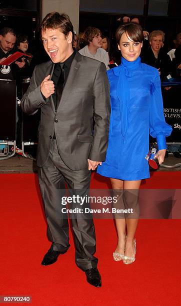Sid Owen arrives at the British Academy Television Awards 2008, at the Palladium on April 20, 2008 in London, England.