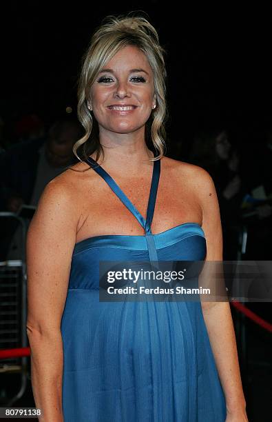 Tasmin Outhwaite arrives at the British Academy Television Awards 2008 after party held at the Grosvenor House Hotel on April 20, 2008 in London,...