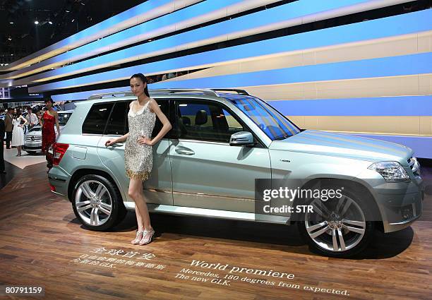 The new Mercedes-Benz GLK is displayed at the Auto China 2008 in Beijing on April 20, 2008. The world's top carmakers gathered in force in China for...