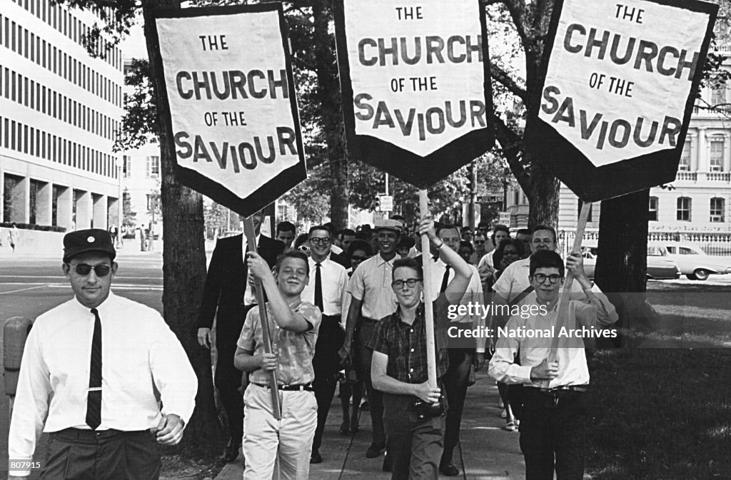 Civil Rights Movement Rally Young boys march at a civil rights rally August 28, 1963 in... News ...
