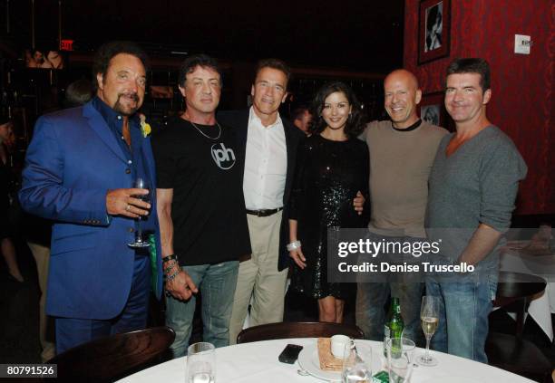 Singer Tom Jones, actor Sylvester Stallone, California Governor Arnold Schwarzenegger, actress Catherine Zeta Jones, actor Bruce Willis and producer...