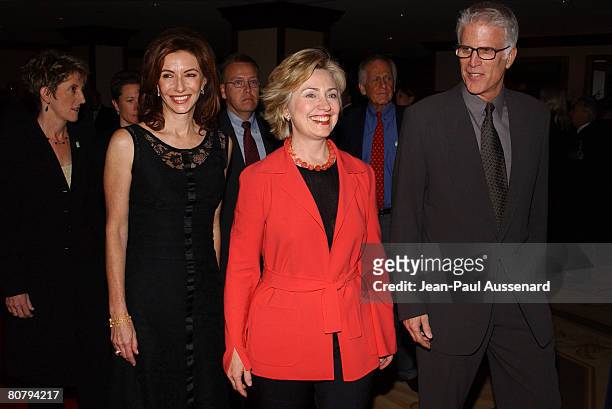 Mary Steenburgen, Senator Hillary Rodham Clinton and Ted Danson