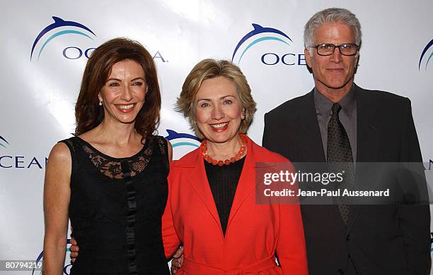 Mary Steenburgen, Senator Hillary Rodham Clinton and Ted Danson