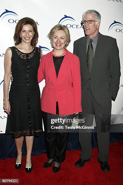 Hillary Clinton with Mary Steenburgen and Ted Danson,