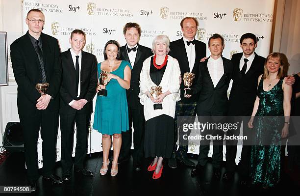 'The Mark of Cain' cast and crew pose with the award for Best Single Drama at the British Academy Television Awards 2008 at The Palladium on April...