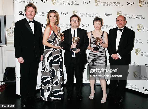 The Sky News Production team pose with the award for Best News Coverage for 'The Glasgow Airport Attack' at the British Academy Television Awards...