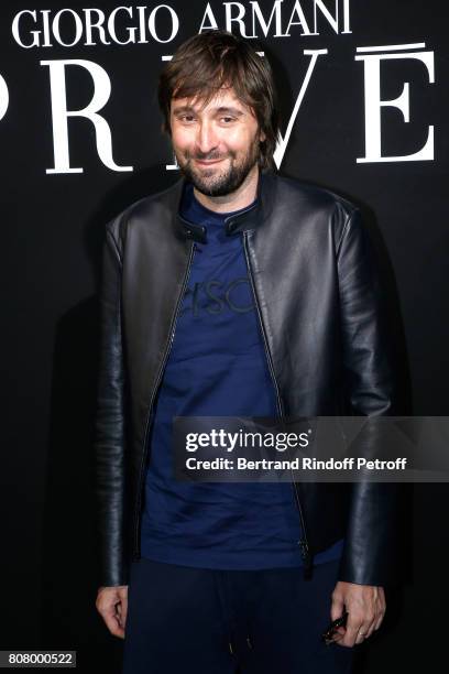 Director Francesco Vezzoli attends the Giorgio Armani Prive Haute Couture Fall/Winter 2017-2018 show as part of Haute Couture Paris Fashion Week on...