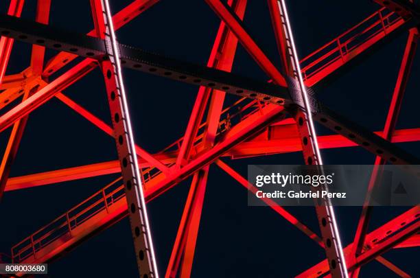 an abstract view of a bridge - linear abstract painting stock pictures, royalty-free photos & images