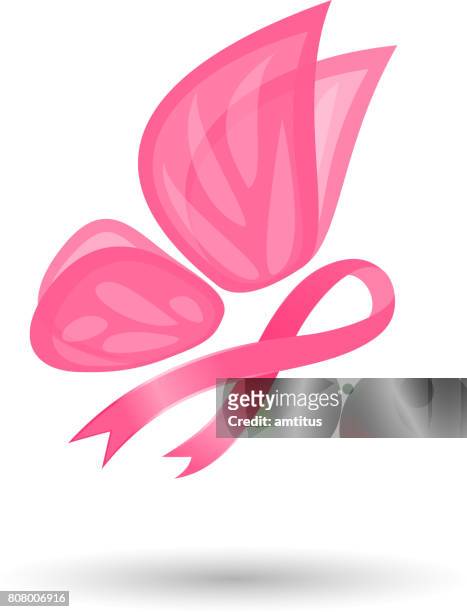 ilustrações, clipart, desenhos animados e ícones de símbolo do câncer de mama - fita de consciencialização contra o câncer