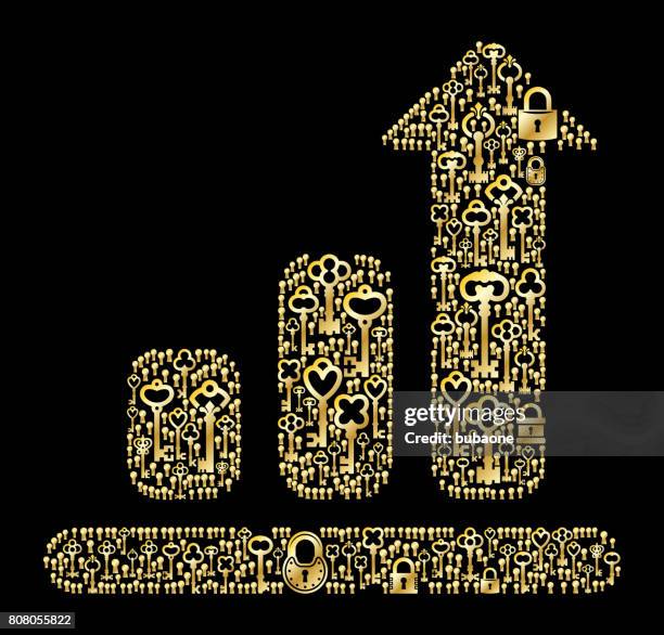 chart antique gold keys pattern vector graphic - locksmith stock illustrations
