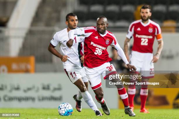 South China Defender Agbo Wisdom Fofo fights for the ball with Mohun Bagan Midfielder Pronay Halder during the AFC Cup 2016 Group Stage, Group G...