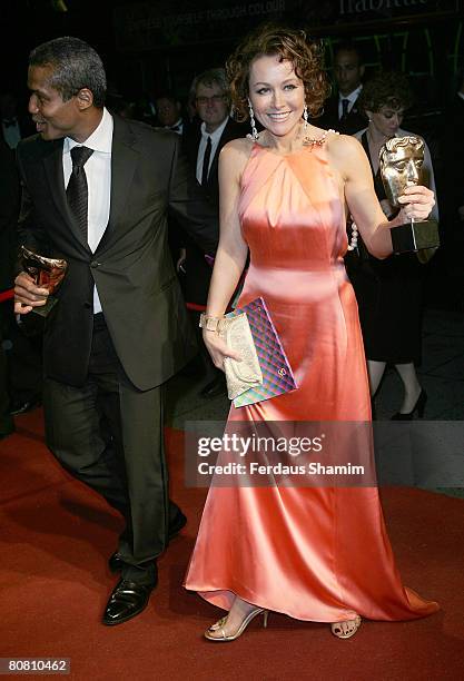 Amanda Mealing arrives at the British Academy of Television Awards 2008 after party at the Grosvenor House Hotel on 20th April 2008 in London England