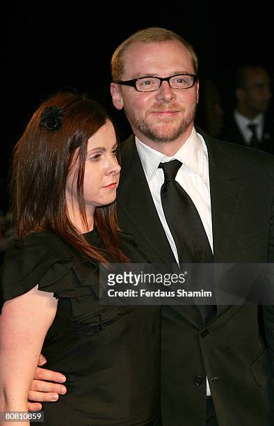 Simon Pegg arrives at the British Academy of Television Awards 2008 after party at the Grosvenor House Hotel on 20th April 2008 in London England