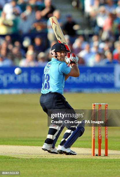 Sussex's Matthew Prior bats during the Friends Provident T20, South Group match at The County Ground, Hove.