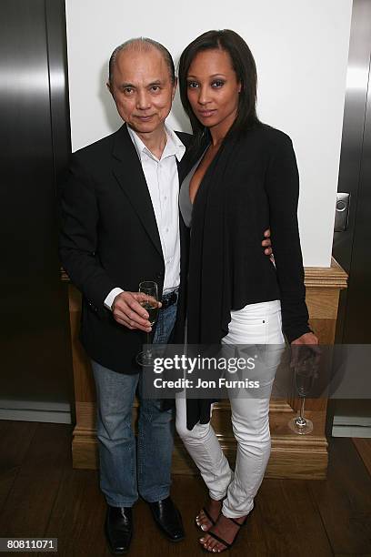 Jimmy Choo and Lisa Maffia attends the Made of Honour celebrity screening held at the Soho Hotel on April 21, 2008 in London, England.