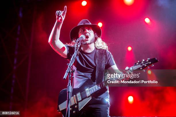 Daron Malakian, guitarist of the band System of a Down, in concert at Firenze Rocks Festival. Florence, Italy. 25th June 2017
