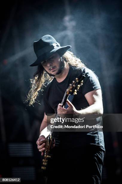 Daron Malakian, guitarist of the band System of a Down, in concert at Firenze Rocks Festival. Florence, Italy. 25th June 2017