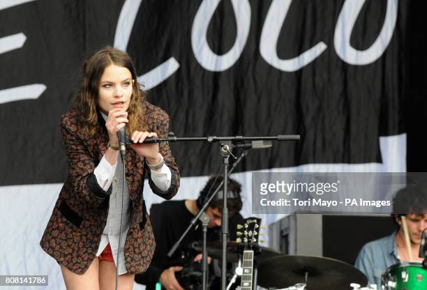 Coco Sumner of I Blame Coco, performs live on Saturday at Lovebox, in Victoria Park, central London.