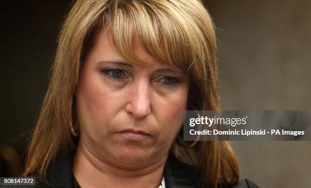 Denise Fergus, the mother of James Bulger leaves the Old Bailey, in central London, following Jon Venables's appearance by videolink to enter pleas...