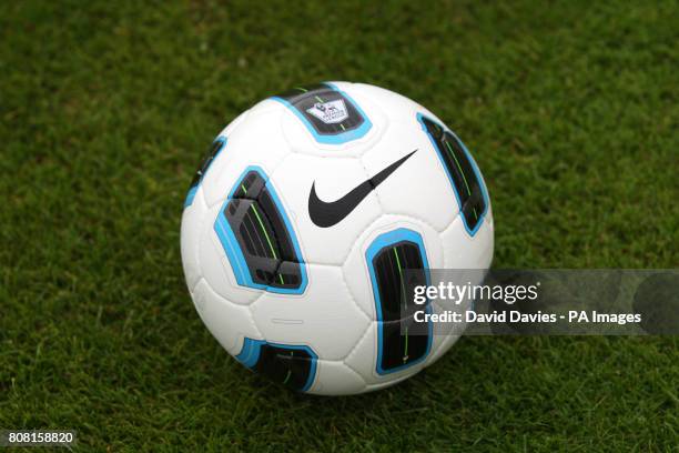 General view of the new Nike Total 90 Tracer ball which will be used for the 2010/11 Barclays Premier League season.