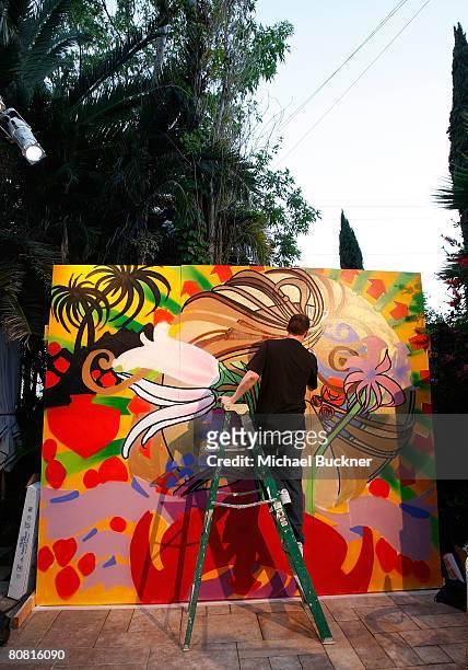 Artist Inkie attends Jade Jagger's unveiling of Bevledere's Jagger Dagger at the Chateau Marmont on April 21, 2008 in Hollywood, California.