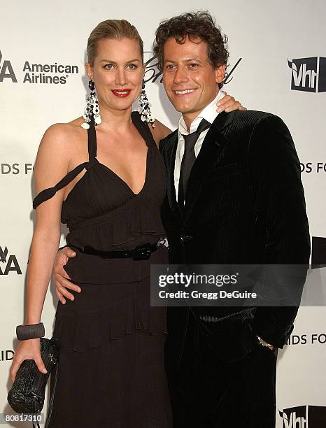 Actors Alice Evans and Ioan Gruffudd attend the 16th Annual Elton John AIDS Foundation Oscar Party at the Pacific Design Center on February 24, 2008...