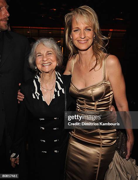 Actress Lynn Cohen and director/actress Helen Hunt attend the after party for the New York Premiere of THINKFilms "thenshefoundme" Hosted by The...