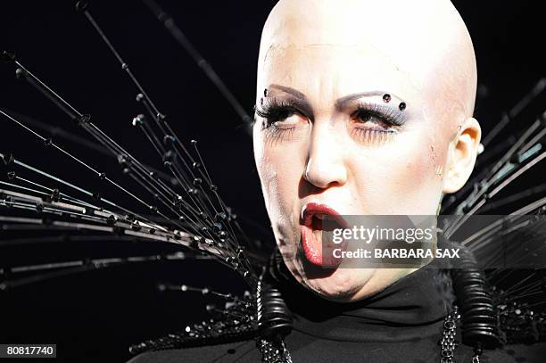 Darleen Ann Dobisch in the role of The Queen of the Night performs during the dress rehearsal of "The Magic Flute" shown at the new U-Bahn subway...