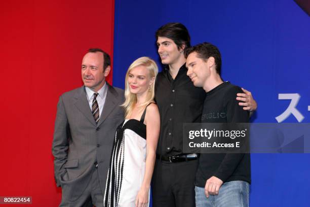 Kevin Spacey, Kate Bosworth, Brandon Routh and Bryan Singer