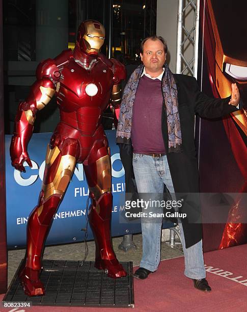 Comedian Markus Majowski attends the premiere for the movie "Iron Man" at the Cinemaxx on April 22, 2008 in Berlin, Germany.