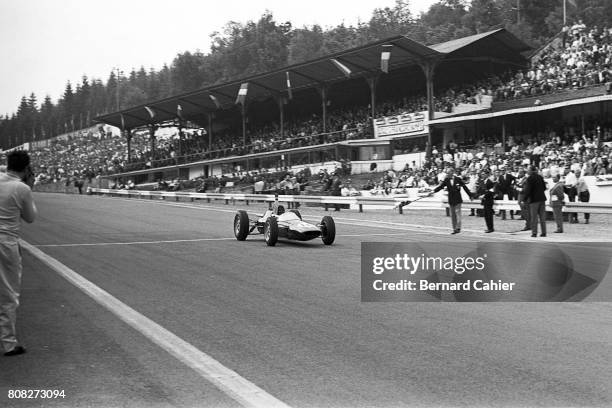 Jim Clark, Lotus 25 Coventry Climax, Grand Prix of Belgium, Spa Francorchamps, 17 June 1962.