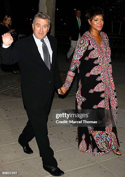 Actor Robert De Niro and wife Grace Hightower attend the Vanity Fair magazine party to celebrate the 2008 Tribeca Film Festival on April 22 2008 in...