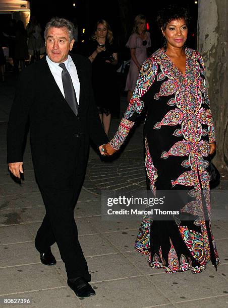 Actor Robert De Niro and wife Grace Hightower attend the Vanity Fair magazine party to celebrate the 2008 Tribeca Film Festival on April 22 2008 in...