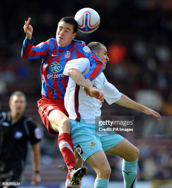 Crystal Palace's Owen Garvan and Burnley's Dean Marney during the npower Football League Championship match at Selhurst Park, London.
