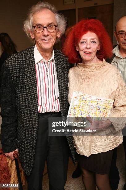 Artists Christo and Jeanne-Claude attends The Publicolor Annual Stir, Splatter + Roll Benefit held inside the Louis D. Brandeis High School on April...