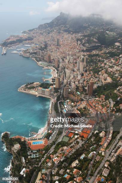 Aerial view on Day four of the Masters Series at the Monte Carlo Country Club, April 22, 2008 in Monte Carlo, Monaco.