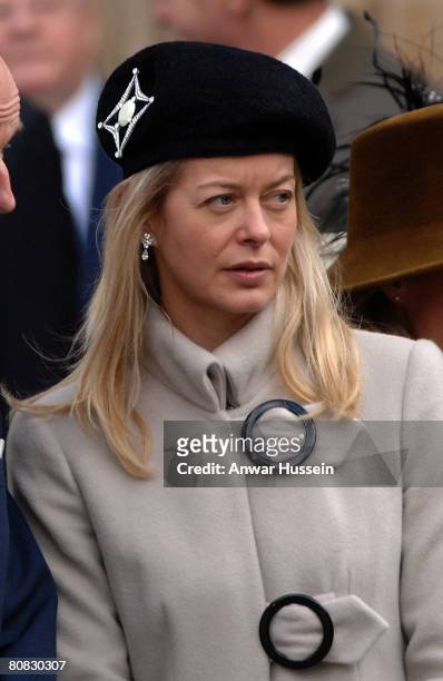 Lady Helen Taylor attends a service of celebration for the Diamond Wedding Anniversary of The Queen and Prince Philip at Westminster Abbey on...