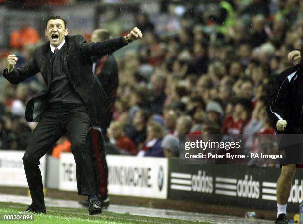 Northampton manager Ian Sampson during the third round Carling Cup match at Anfield, Liverpool.