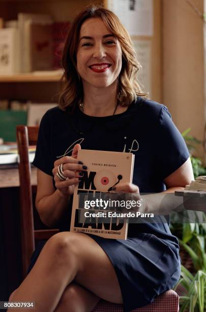 Writer Virginia Mosquera attends the 'Motherland' presentation at Cervantes y compañia bookstore on July 4, 2017 in Madrid, Spain.